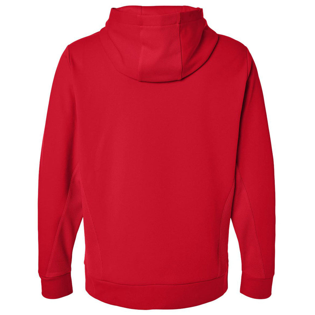 Team 365 Unisex Sport Red Squad Hooded Tech Fleece Pullover