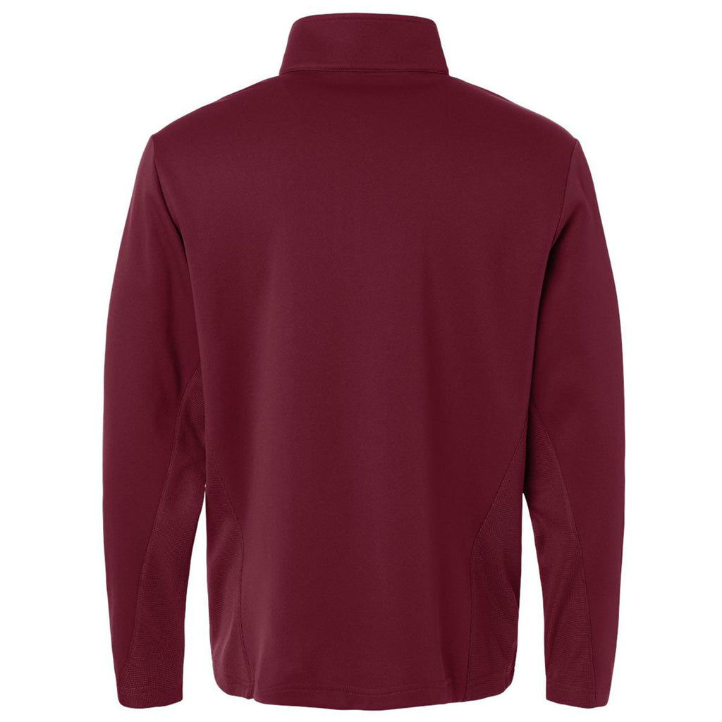 Team 365 Unisex Sport Maroon Squad Cadet Quarter-Zip Tech Fleece Pullover
