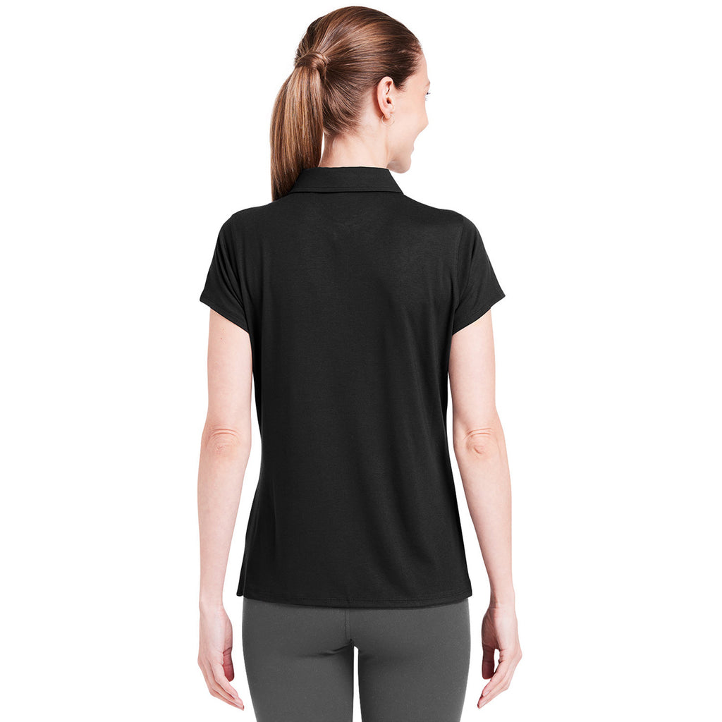 tasc Women's Black Heather Air Lightweight Polo