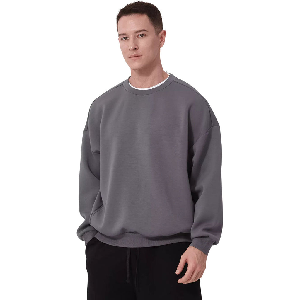 Levelwear Unisex Grey Stone Luxe Signature Crew