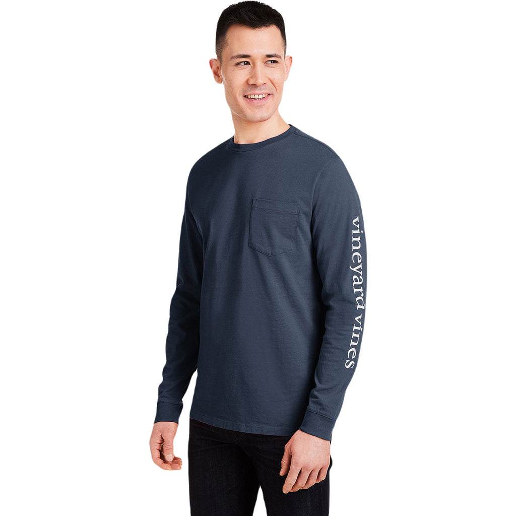 Vineyard Vines Unisex Bl Blz/W C_E224 Long Sleeve Pocket T-Shirt