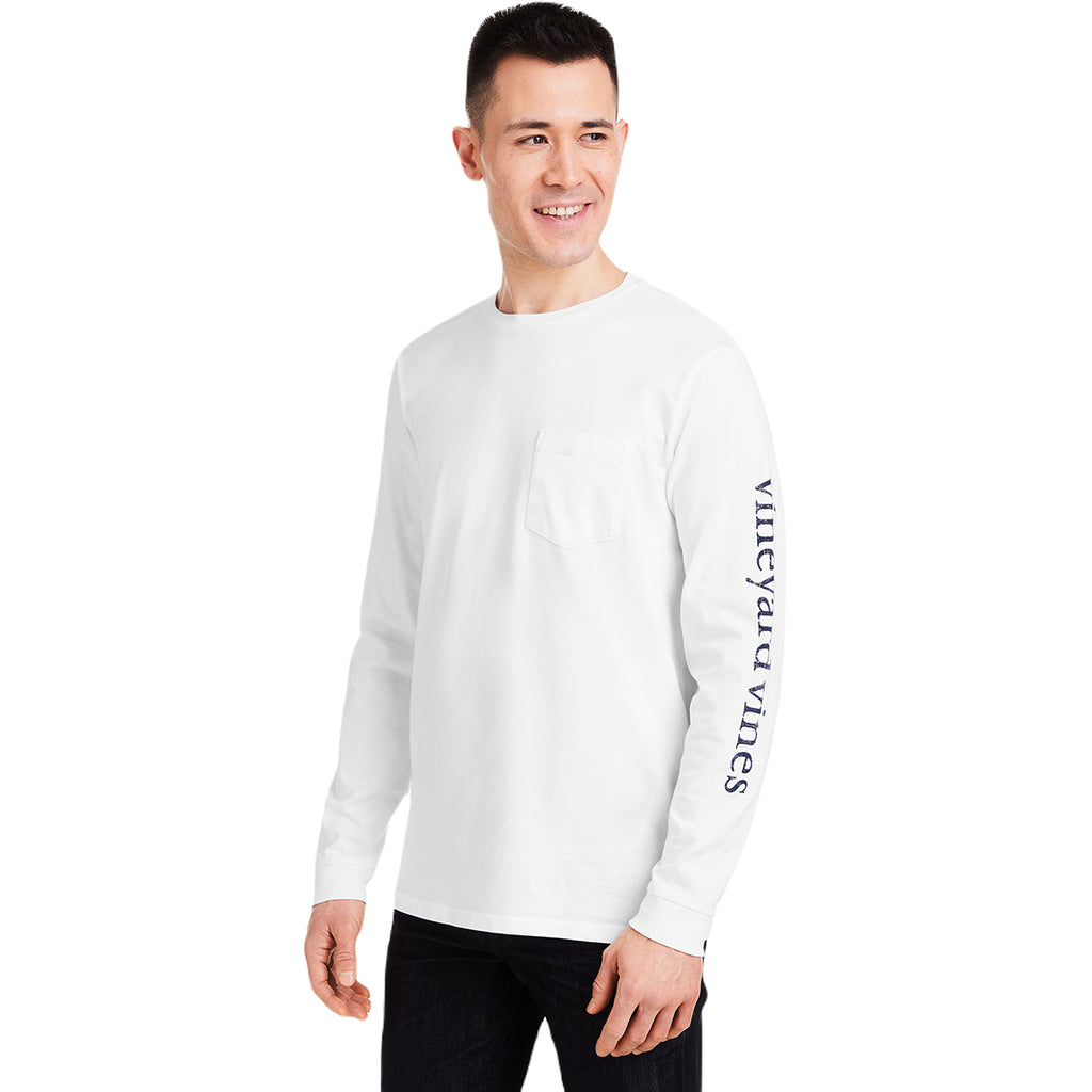 Vineyard Vines Unisex Wh Cp/B Bz_E222 Long Sleeve Pocket T-Shirt