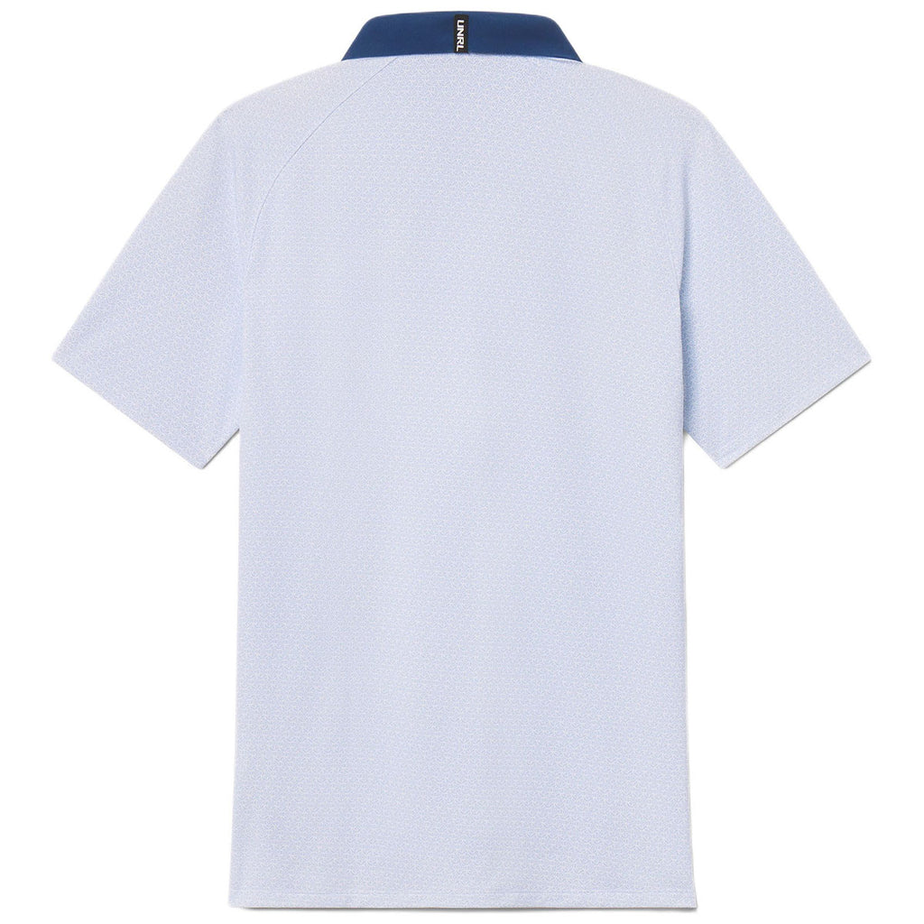 UNRL Men's Sky Blue Vector Polo