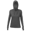ANETIK Women's Charcoal Heathered Breeze Tech Hooded T-Shirt
