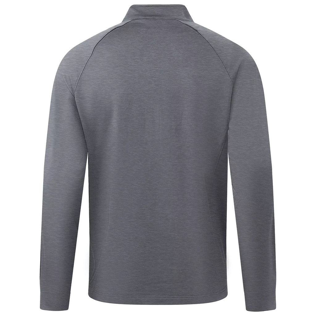 Levelwear Men's Heather Charcoal Calibre Recycled Quarter Zip