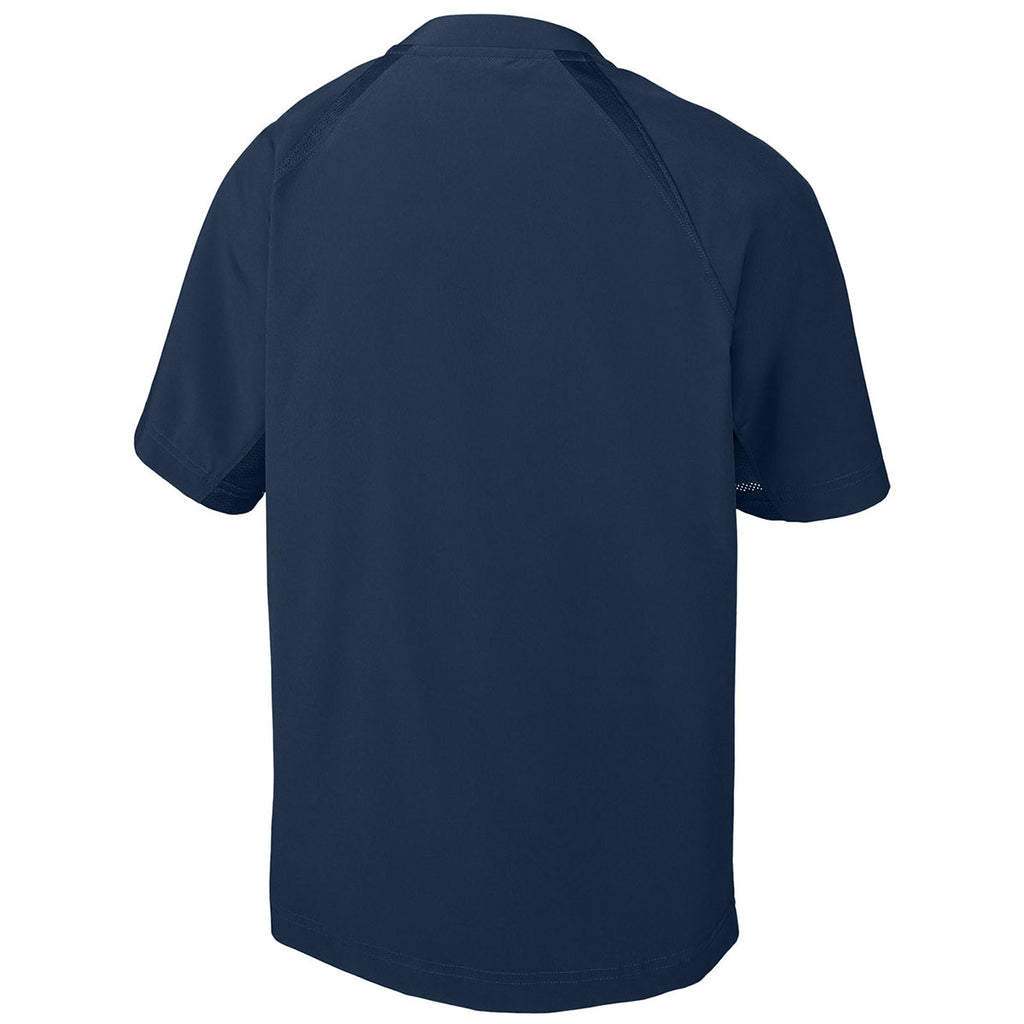 Sport-Tek Youth True Navy Repeat 1/2-Zip Short Sleeve Jacket