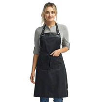 Artisan Collection by Reprime Unisex Black/Black Espresso Bib Apron