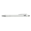 Logomark White Denton Soft-Touch Pen with Stylus