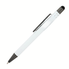 Logomark White Silvana Soft-Touch Ballpoint Pen with Stylus