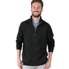 Charles River Unisex Black Crosswind Quarter Zip Sweatshirt