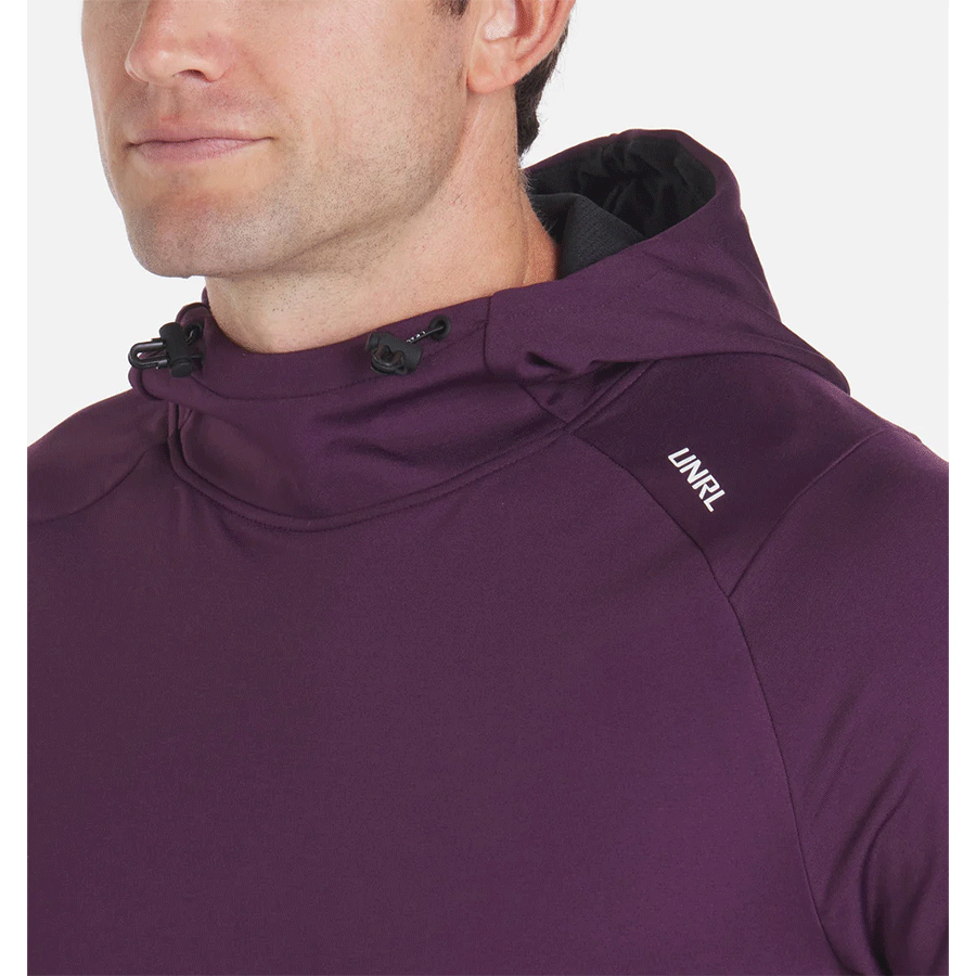 UNRL Unisex Dark Plum Crossover Hoodie II