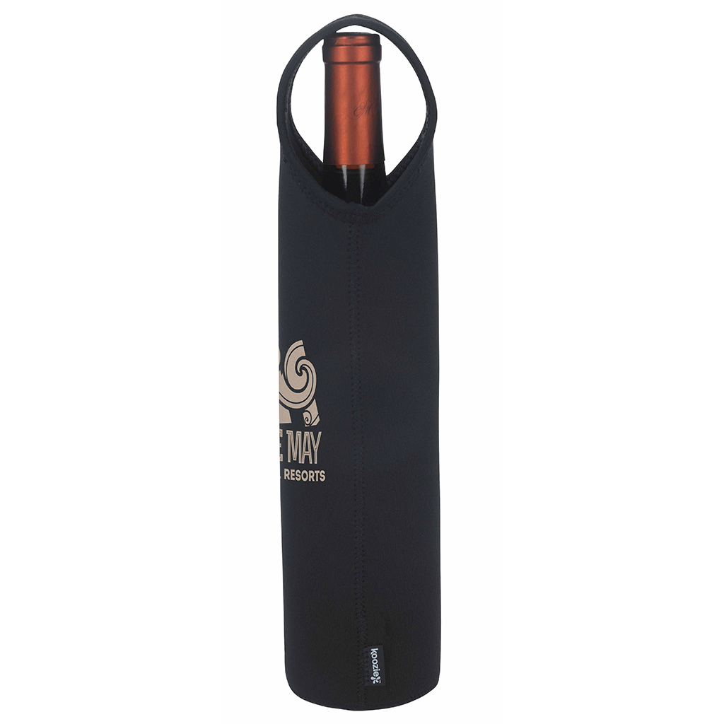 Koozie Black Wine Bottle Cooler