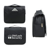 Ariel Premium Black Steward Soft Leatherette Toiletry Bag