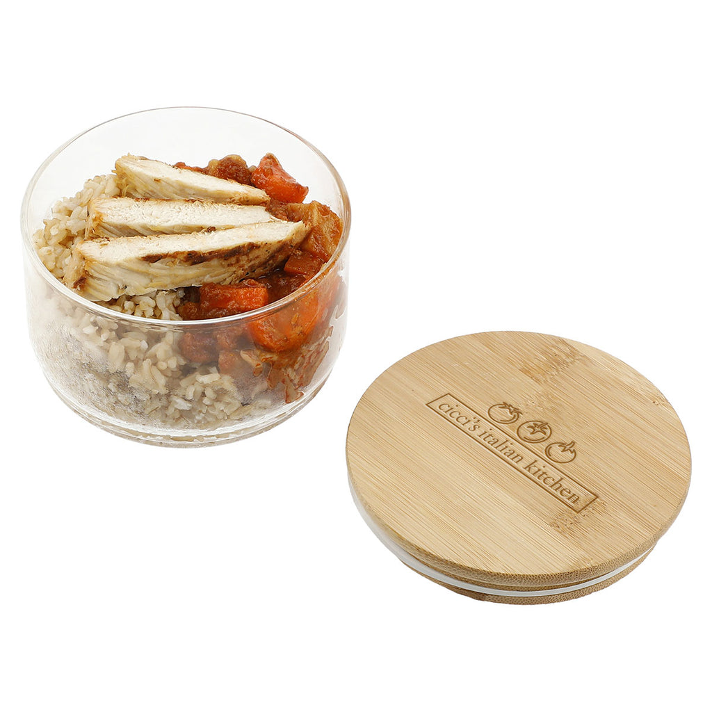 Leed's Clear Glass Food Container with Bamboo Lid