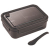 Leed's Black Three Compartment Food Storage Bento Box