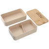 Leed's Beige Stackable Bamboo Fiber Bento Box