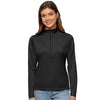 Antigua Women's Black Tribute 1/2 Zip Pullover