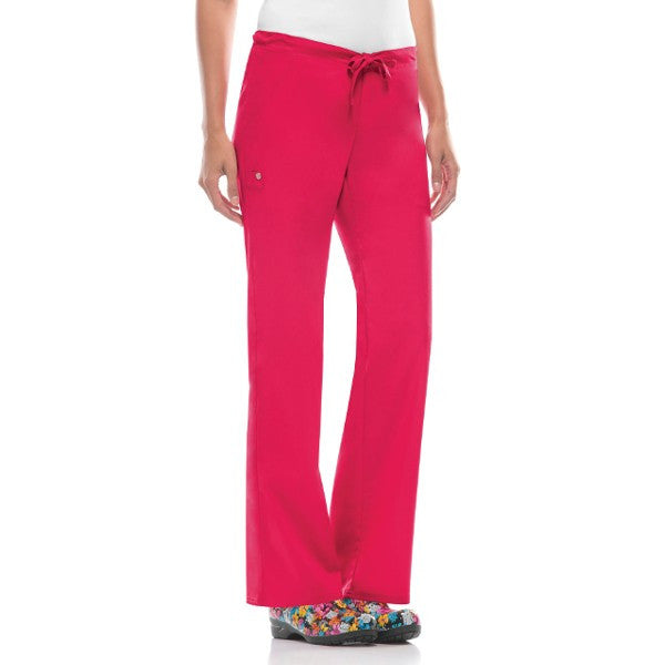 Cherokee Women's Red Luxe Low-Rise Drawstring Pant
