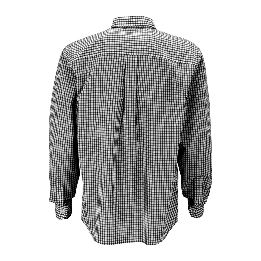 Vantage Men's Black/White Easy-Care Gingham Check Shirt