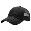 Richardson Black Split Mesh Back Garment Washed Trucker Hat