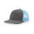 Richardson Charcoal/Columbia Blue Mesh Split Trucker Hat