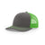 Richardson Charcoal/Neon Green Mesh Split Trucker Hat