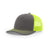 Richardson Charcoal/Neon Yellow Mesh Split Trucker Hat