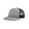 Richardson Heather Grey/Navy Mesh Back Split Trucker Hat