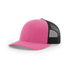 Richardson Hot Pink/Black Mesh Back Split Low Pro Trucker Hat