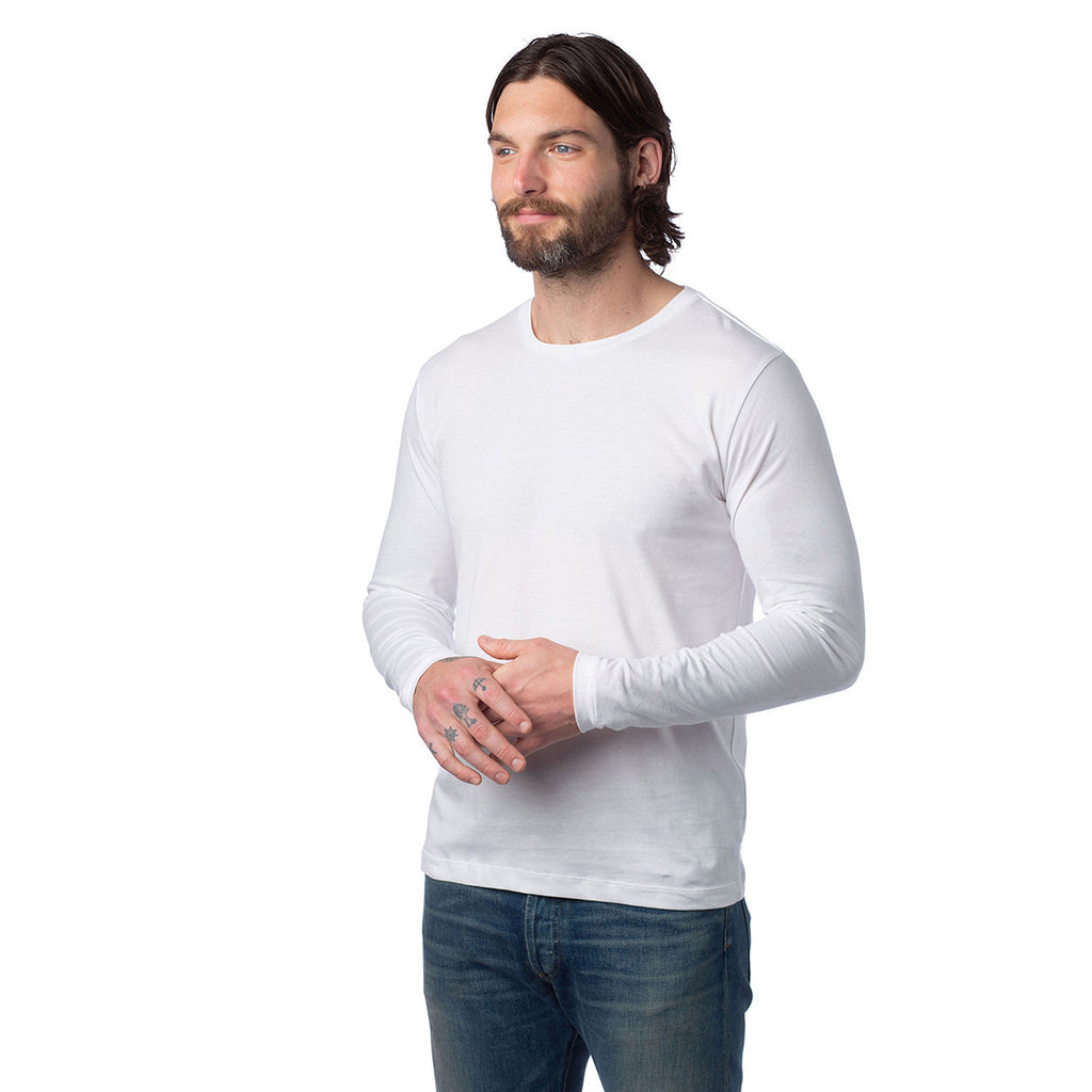 Alternative Apparel Unisex White Long Sleeve Go-To-Tee