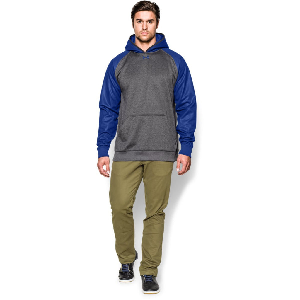 Under Armour Men's Carbon Heather/Royal Storm AF Colorblock Hoodie