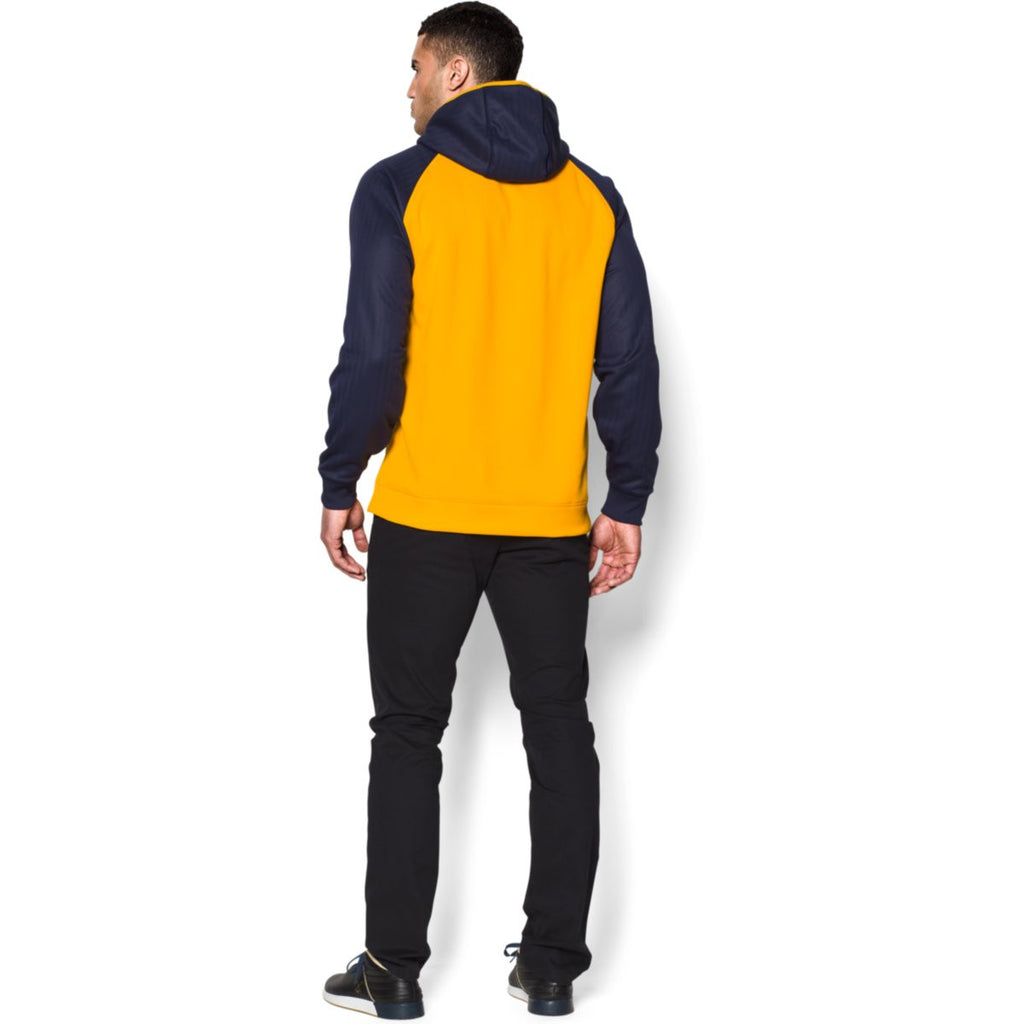 Under Armour Men's Steeltown Gold/Midnight Navy AF Colorblock Hoodie