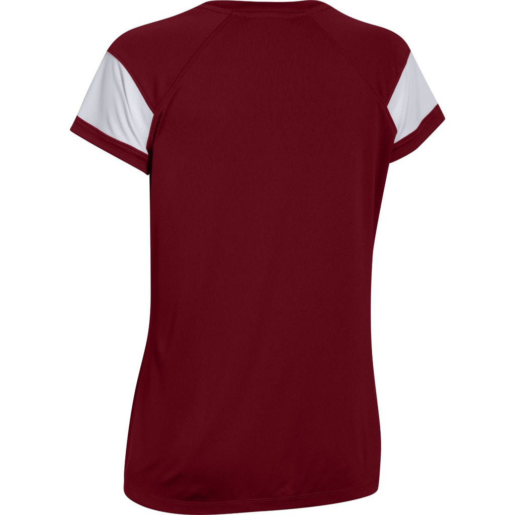 Under Armour Women's Cardinal Zone S/S T-Shirt