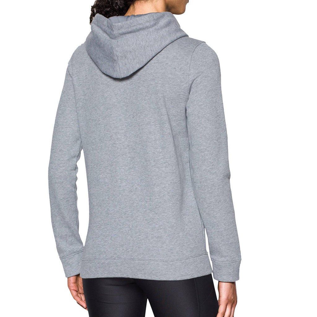 Under Armour Women's True Grey Heather Hustle Fleece Hoody