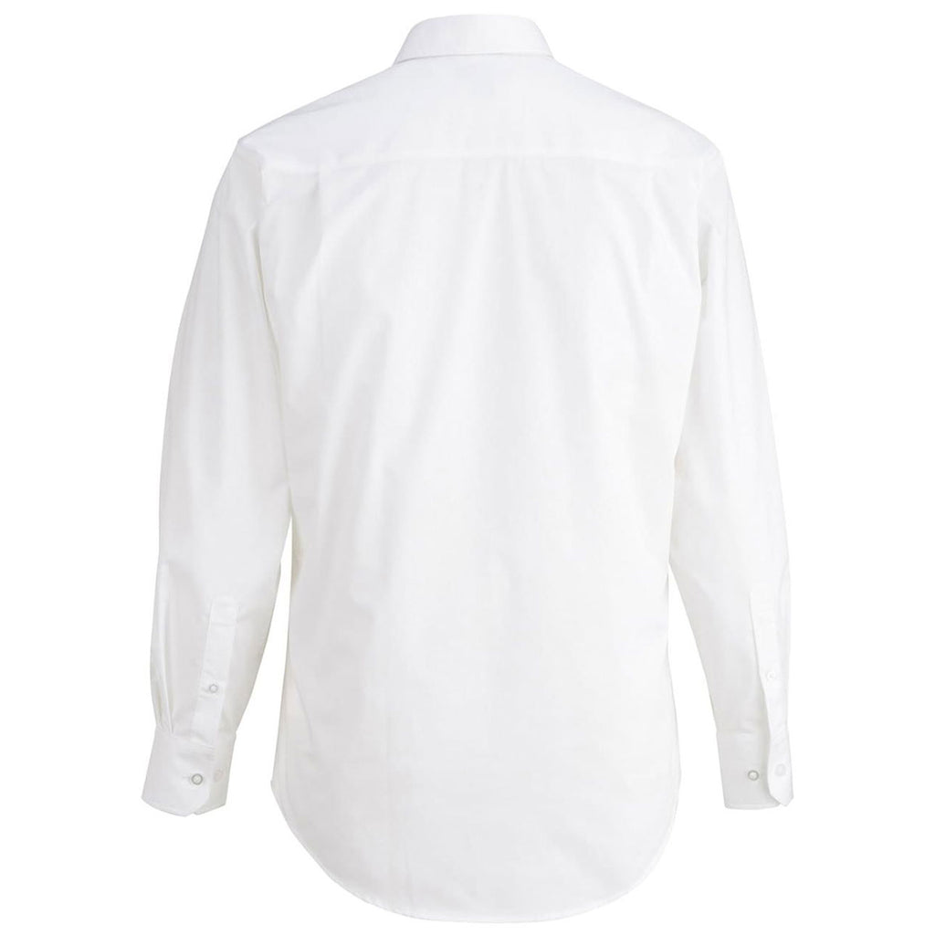 Edwards Men's White Comfort Stretch Broadcloth Shirt