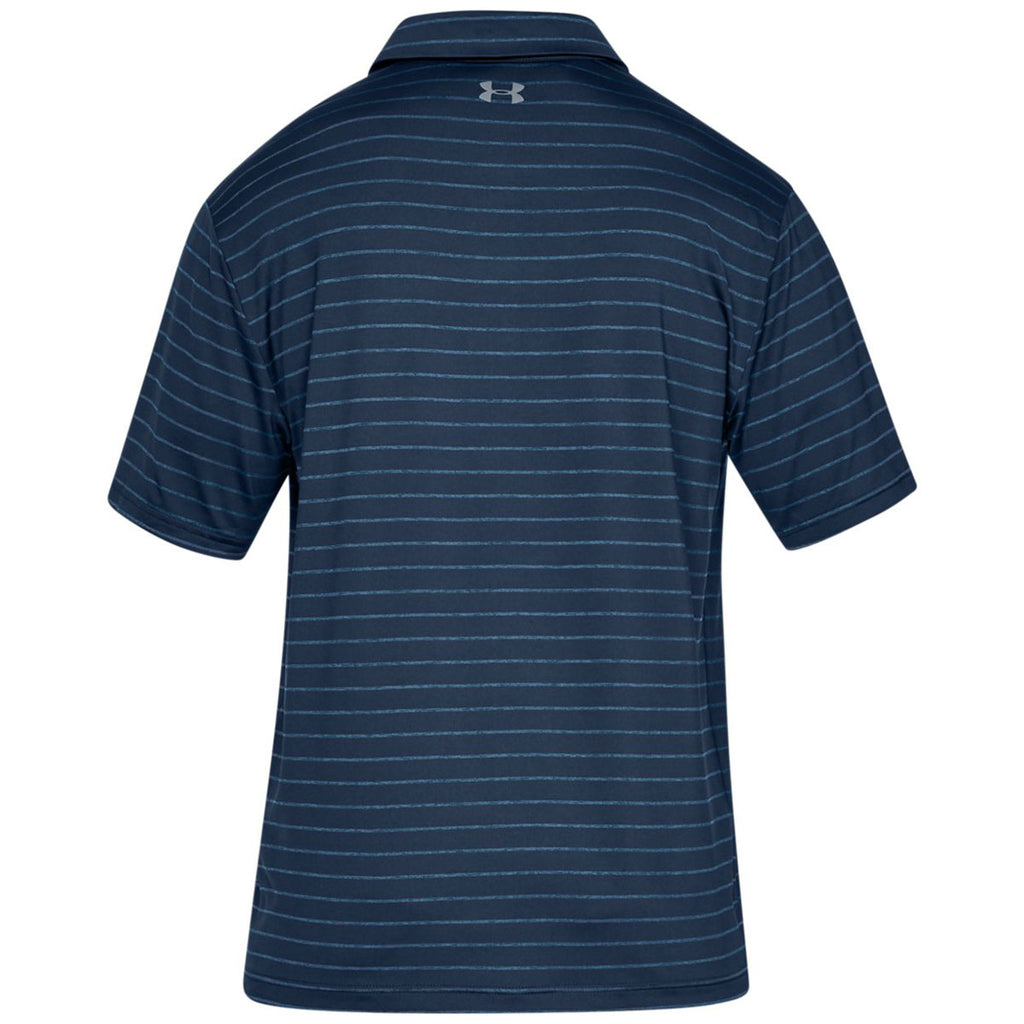 Under Armour Men's Academy Striped Playoff 2.0 Polo