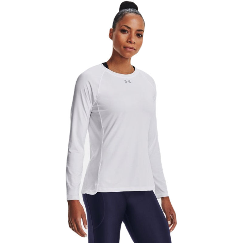 Under Armour Women's White/Mod Grey Knockout Team Long Sleeve