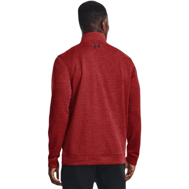 Under Armour Men's Stadium Red/Black Storm SweaterFleece 1/4 Zip