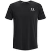 Under Armour Men's Black/White Logo Embroidered Heavyweight Short Sleeve