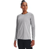 Under Armour Women's Mod Grey Light Heather/White Team Tech Long Sleeve