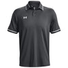 Under Armour Men's Stealth Grey/White Team Tipped Polo
