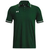 Under Armour Men's Forest Green/White Team Tipped Polo