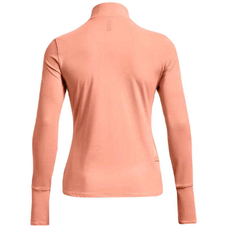 Under Armour Women's Bubble Peach/Reflective Qualifier Run Half Zip