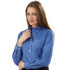 Van Heusen Women's Steel Blue Pinpoint Dress Shirt