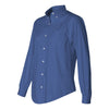 Van Heusen Women's Steel Blue Pinpoint Dress Shirt