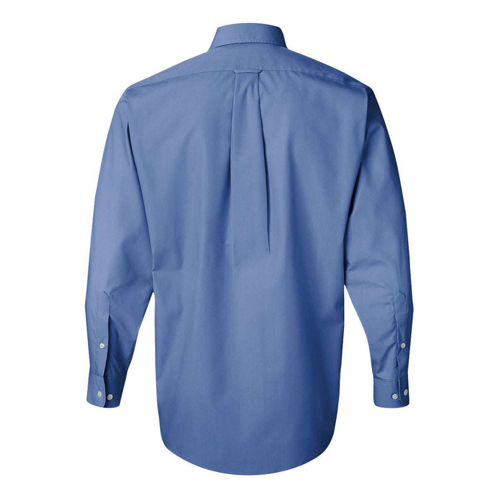 Van Heusen Men's Periwinkle Blue Silky Poplin Dress Shirt