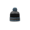 Richardson Grey/Columbia Blue/Black Heathered Pom Beanie with Cuff