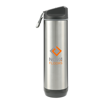 HidrateSpark Silver Steel 21oz Straw Lid Bottle