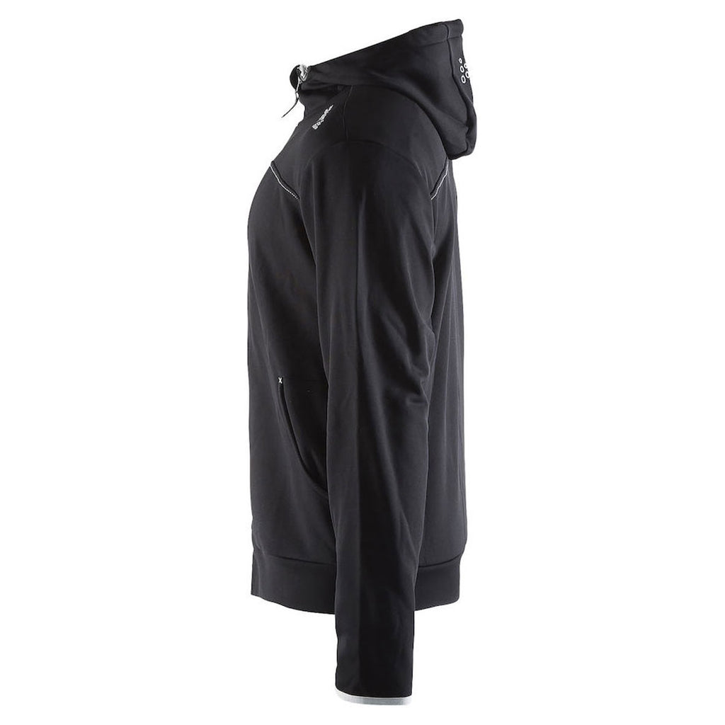 Craft Sports Men's Black/Platinum Leisure Full Zip Hood