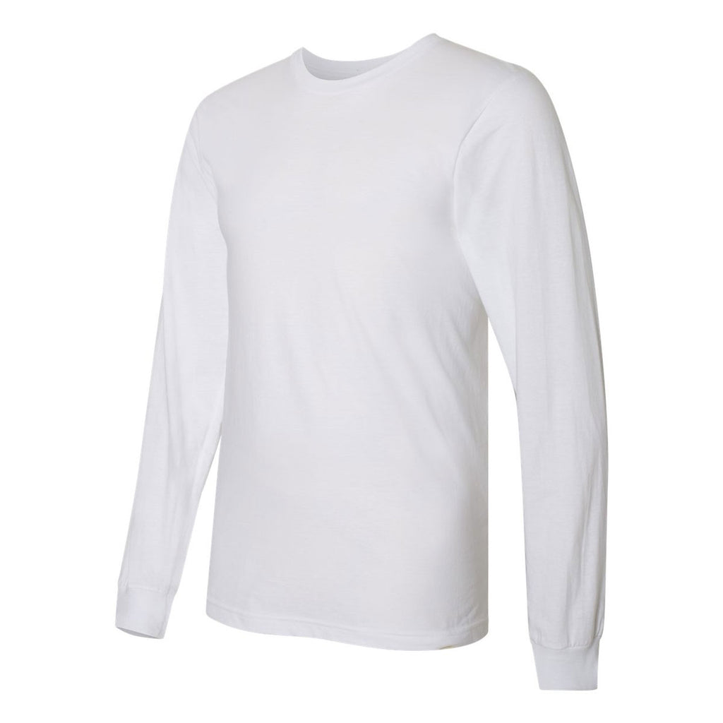 American Apparel Unisex White Fine Jersey Long Sleeve T-Shirt